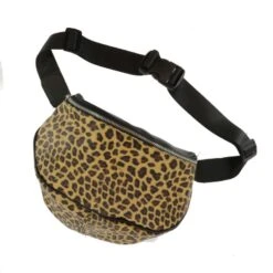 Sac Banane Fermeture éclair Imprimé Animal Léopard Gris