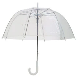 Parapluie Cloche Transparent En POE Avec Poignée Courbe