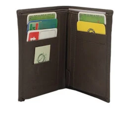 Portefeuille à 2 Volets En Cuir Taupe Avec Protection Anti Fraude