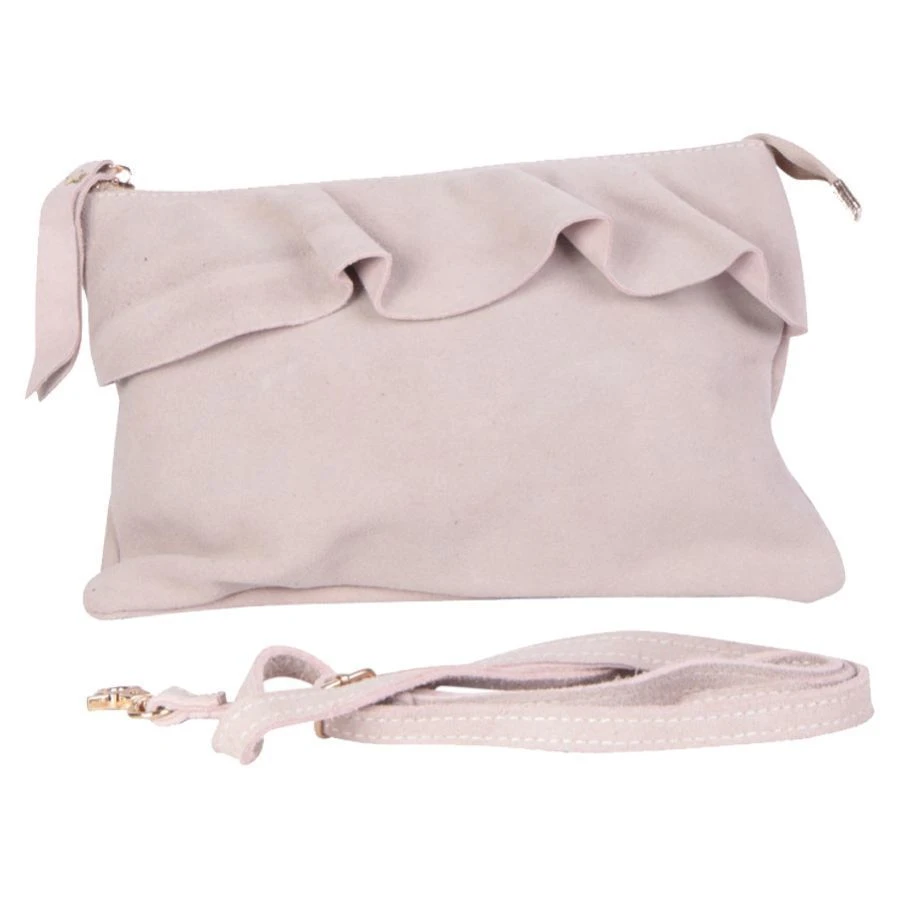 Pochette Zippée Avec Détail Volant Sur Le Devant Rose 3 Pochette Zippée Avec Détail Volant Sur Le Devant Rose