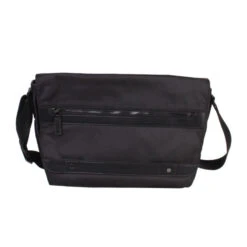 Sac Porté De Travers En Rabat Avec Multiples Poches Noir