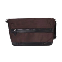 Sac Porté De Travers En Rabat Avec Multiples Poches Marron