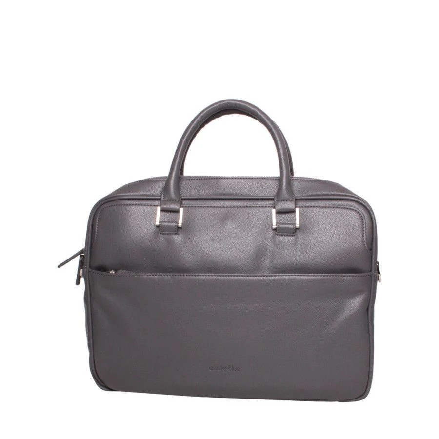 Sac Serviette à 2 Poignées Avec Poche Frontale Gris 3 Sac Serviette à 2 Poignées Avec Poche Frontale Gris