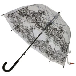 Parapluie Cloche Transparent Avec Motif Arabesque