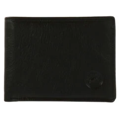 Portefeuille Cuir 2 Volets Type Américain Avec Protection Anti Fraude Noir