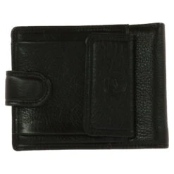 Portefeuille à L'italienne En Cuir De Vachette Noir Avec Protection Anti Fraude