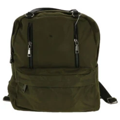 Sac à Dos Zippé En Plusieurs Compartiments Vert Armé