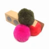 Pompons Imitation Fourrure De Lapin (1 Pompon Kaki Et 2 Pompons De Couleurs Aléatoires) -Accessoires De Mode product 10860154hd