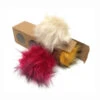 Pompons Fausse Fourrure De Marmotte ( 1 Pompon Beige Et 2 Pompons De Couleurs Aléatoires)