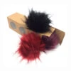 Pompons Fausse Fourrure De Marmotte ( 1 Pompon Noir Et 2 Pompons De Couleurs Aléatoires) -Accessoires De Mode product 10860216hd