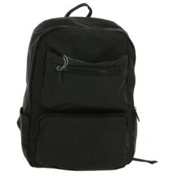 Sac à Dos Coloris Uni Noir équipé Plusieurs Rangements