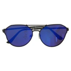 Lunette De Soleil Hexagonale Métal Avec Des Verres Teintés