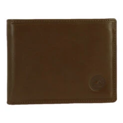 Portefeuille En Cuir à 2 Volets Type Américain Taupe