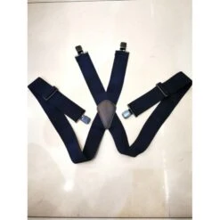 Bretelles Larges Avec Bande En élastique Bleu Marine