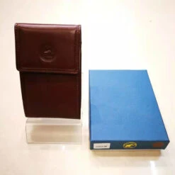 Porte Monnaie à Rabat Avec 2 Fentes Pour Cartes Au Dos Marron