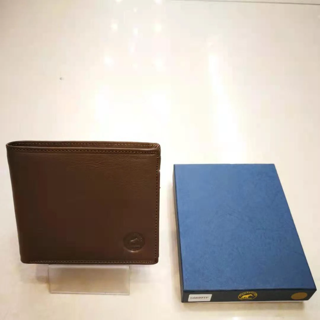 Portefeuille à L'italien 3 Volets En Cuir De Vachette Taupe 3 Portefeuille à L'italien 3 Volets En Cuir De Vachette Taupe