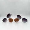 Lunettes De Soleil à Monture Arrondie Métallique Avec Verres Teintés 2 Lunettes De Soleil à Monture Arrondie Métallique Avec Verres Teintés -Accessoires De Mode product 11371529hd