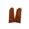 Gants Tactiles à Petit Nœud Et Couture Zig-zag Camel -Accessoires De Mode product 11398567hd