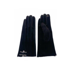 Gants Tactiles Rehaussés D'un Joli Nœud Papillon Noir