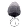 Bonnet Maille Unie Côtelée Gris Clair à Revers Contrasté -Accessoires De Mode product 11403080hd