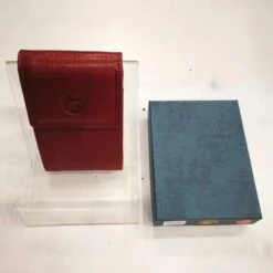 Porte Monnaie à Rabat Avec 2 Fentes Pour Cartes Au Dos Rouge