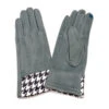 Gants Tactiles à Motif Pied De Poule Aux Poignets Bleu -Accessoires De Mode product 11413870hd