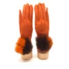 Gants Tactiles Orange Avec Pompon à Deux Couleurs -Accessoires De Mode product 11413886hd