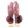 Gants Tactiles Rose Avec Pompon à Deux Couleurs -Accessoires De Mode product 11413887hd