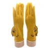Gants Doux Jaune Avec Motif Reliefé En Tête De Chat
