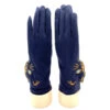 Gants Doux Bleu Marine Avec Motif Reliefé En Tête De Chat -Accessoires De Mode product 11416582hd