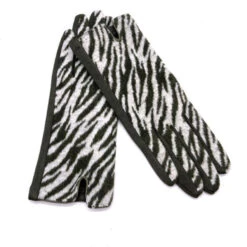 Gants Avec Imprimé à Rayures Design Zébré Kaki