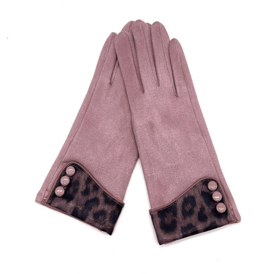 Gants à Motif Façon Poulain Avec 3 Petits Boutons Parme 3 Gants à Motif Façon Poulain Avec 3 Petits Boutons Parme