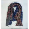 Écharpe Bleu à Motif Mélangé En Graphique Et Fleurs 2 Écharpe Bleu à Motif Mélangé En Graphique Et Fleurs -Accessoires De Mode product 11418103hd