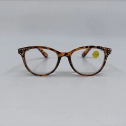 Lunettes De Vue Ovale Rond En Plastique écaille Avec Strass