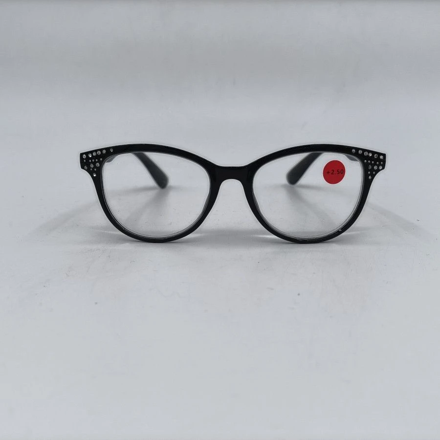 Lunettes De Vue Ovale Rond En Plastique Noir Avec Strass 3 Lunettes De Vue Ovale Rond En Plastique Noir Avec Strass