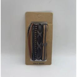 Bracelet Pour Homme En Cuir Composé De Plusieurs Rangs