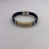 Bracelet Caoutchouc Et Une Plaque Acier En Or Et Argent -Accessoires De Mode product 11447071hd