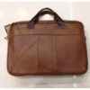Cartable Porte Ordinateur En Cuir De Vachette Camel