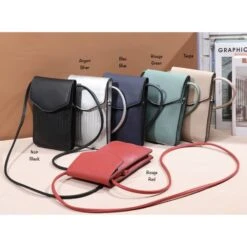 Mini Pochette Bandoulière Effet Texturé à Rabat Aimanté