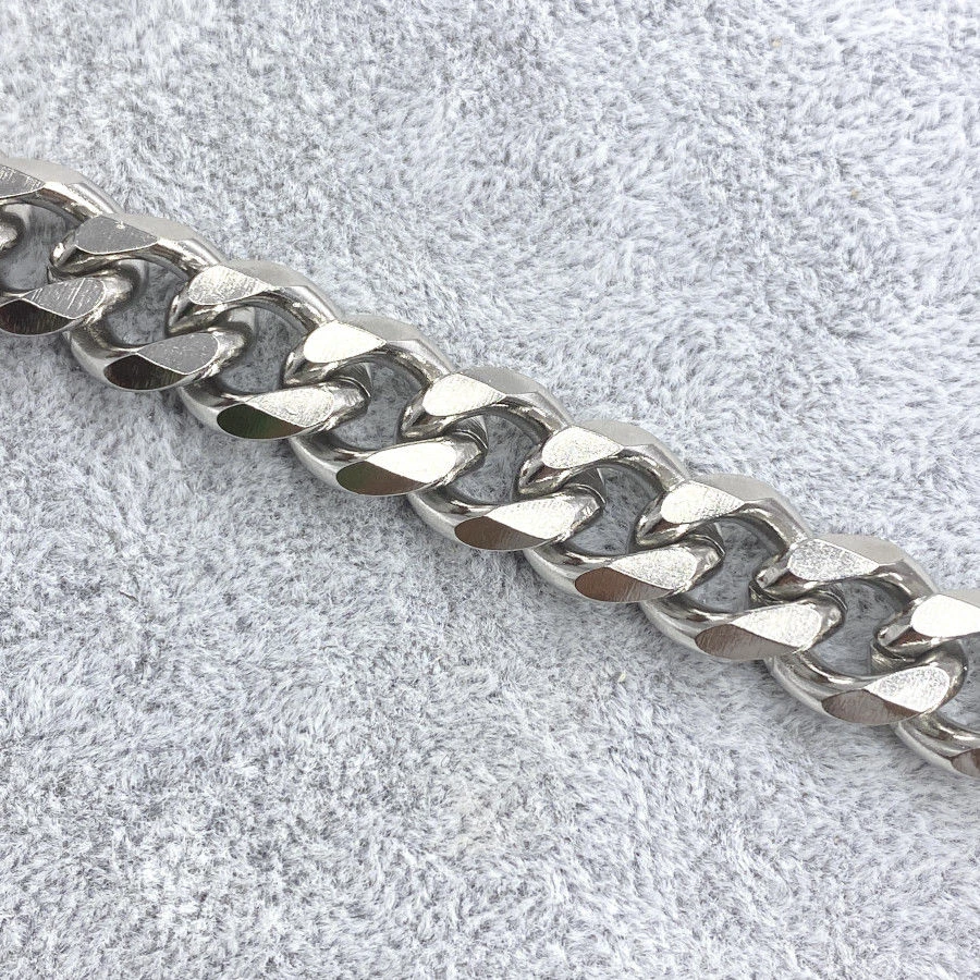 Bracelet Homme Acier Chaîne Gourmette Longueur 21 Cm - Largeur 11,20 Mm 3 Bracelet Homme Acier Chaîne Gourmette Longueur 21 Cm - Largeur 11,20 Mm