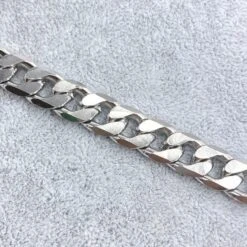 Bracelet Homme Acier Chaîne Gourmette Longueur 21 Cm - Largeur 11,40 Mm