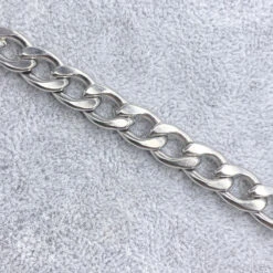 Bracelet Homme Acier Chaîne Gourmette Longueur 21 Cm - Largeur 9,40 Mm