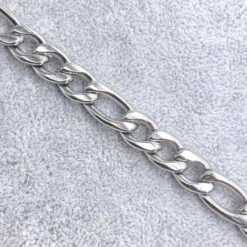 Bracelet Homme Acier Chaîne Gourmette Longueur 21 Cm - Largeur 9,32 Mm