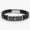 Bracelet En Simili Tressé Avec Tête De Mort Capitaine Pirate 2 Bracelet En Simili Tressé Avec Tête De Mort Capitaine Pirate -Accessoires De Mode product 11579086hd
