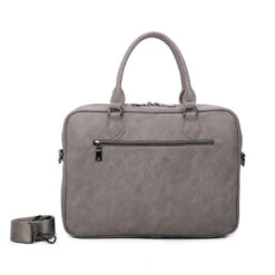 Sac Sacoche Pour Ordinateur à 2 Ouvertures Zippées Taupe