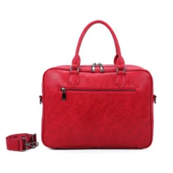 Sac Sacoche Pour Ordinateur à 2 Ouvertures Zippées Rouge