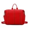 Sac à Dos Rouge Avec Bandes Ajourées Et Détails De Clous -Accessoires De Mode product 11590228hd