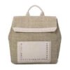 Sac à Dos Bimatière Beige En Décor Tressé Et Micro Clous -Accessoires De Mode product 11590668hd