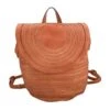 Sac à Dos Cuir Synthétique Fermé Par Zip Et Rabat Camel -Accessoires De Mode product 11590805hd