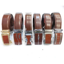 Ceinture En Croûte Cuir à Lanière Marron Clair Automatique - Massiliano Sergio